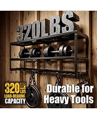 Xdovet Power Tool Organizer Wall Mount 3-Tier Drill Rack Charging Station