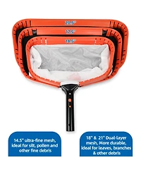Xdovet Pool Net Skimmer Double-layer Aluminum Frame Leaf Rake