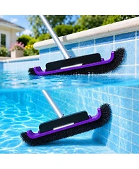 Xdovet Pool Skimmer Net Brush Head Adjustable Pole Set