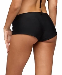 Edikted Women's Carolynne Belted Boyshort Bikini Bottom