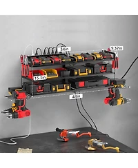 Xdovet Power Tool Organizer Wall Mount Rack 3 Layer Drill Holder