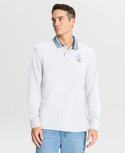Fanatics Men's White Milano Cortina 2026 Winter Olympics Tipped Long Sleeve Polo Shirt