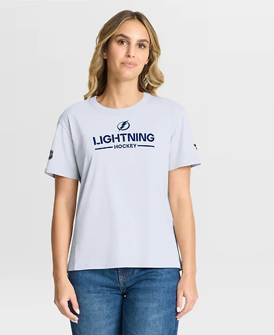 Fanatics Women's White Tampa Bay Lightning Authentic Pro Primary T-Shirt