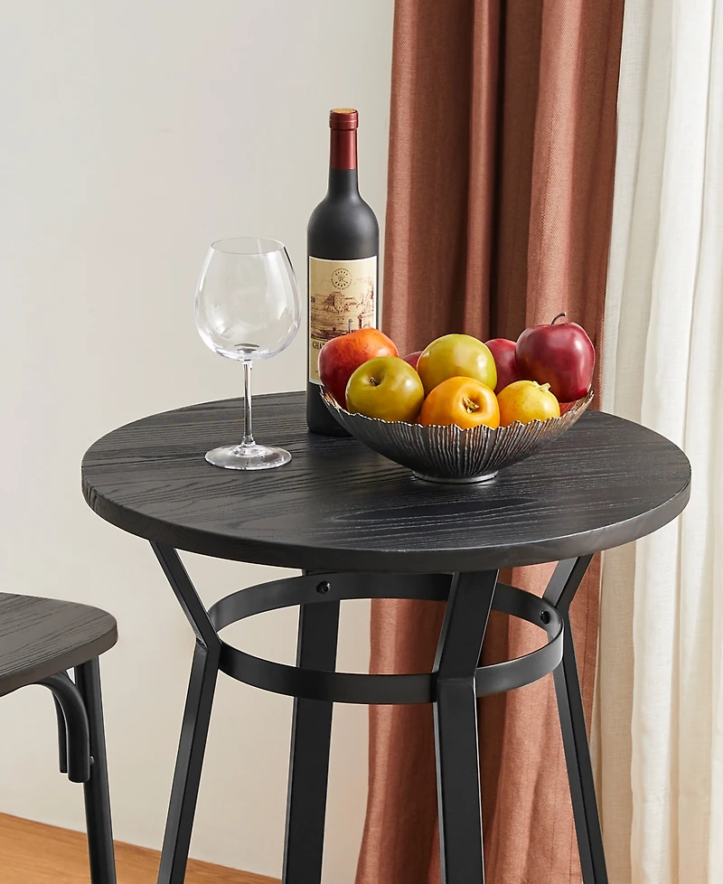Glitzhome 41.25" Steel Round Bar Table