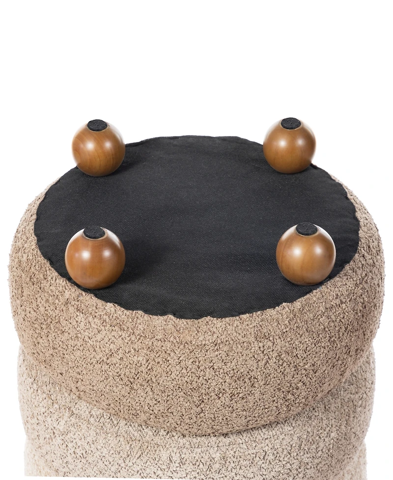 Glitzhome Modern 19" Gradient Upholstered Storage Ottoman or Accent Stool