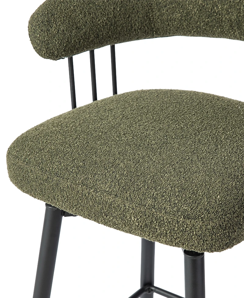 Glitzhome Modern Steel Swivel Bar Stool, Set of 2