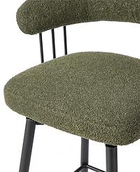 Glitzhome Modern Steel Swivel Bar Stool, Set of 2
