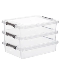 Xdovet Plastic Storage Box Latching Lid A4 Document Organizer