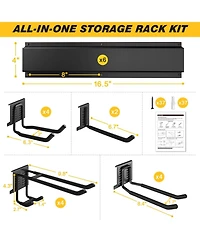 Xdovet Wall Mount Garden Tool Organizer Metal Hook Rack