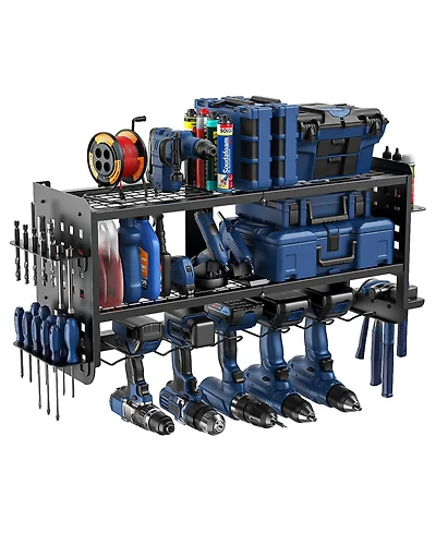 Xdovet Power Tool Organizer Wall Mount Steel Rack Drill Holder