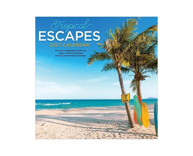 Tf Publishing Paper Goods 2027 Tropical Escapes Wall Calendar