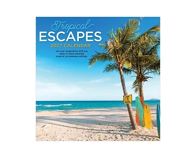Tf Publishing Paper Goods 2027 Tropical Escapes Wall Calendar