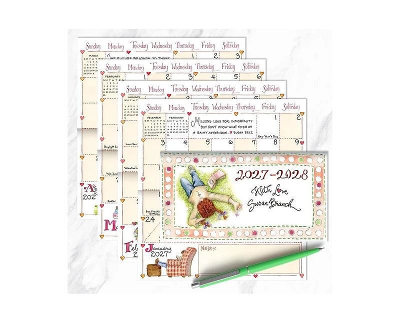 Tf Publishing Paper Goods 2027-2028 Susan Branch Small Monthly Pocket Planner