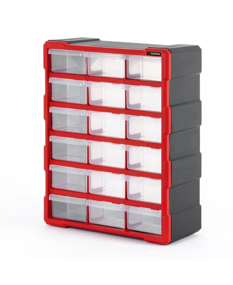 Xdovet Small Parts Organizer 18 Drawers Removable Dividers Wall Mount Desktop Storage Cabinet