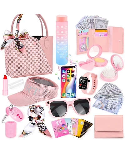 Gnuadz 34-piece Play Purse Princess Handbag Wallet Makeup Gift Kids