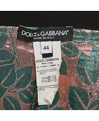 Pre-Owned Dolce & Gabbana Women's Metallic Brocade Cigarette Pants