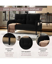 Streamdale Furniture Comfortable Monochrome Corduroy Double Sofa for Living Room and Bedroom