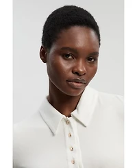 Karen Millen Women's Rib Shirt Midi Dress