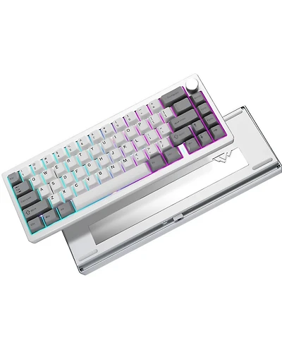 Lamicall AL68 60% Knob Tri-Mode Hot Swap Keyboard Cocoa Cream V2 Linear