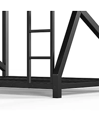 Streamdale Furniture Queen over Queen Metal Bunk Bed with Upgraded Support Slats