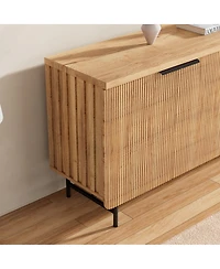Streamdale Furniture 68'' Modern Scandinavian Led Sideboard Buffet Cabinet