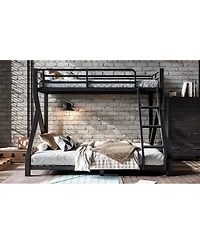 Streamdale Furniture Twin Over Full Metal Bunk Bed with Upgraded Support Slats