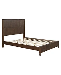 Streamdale Furniture solid Wood Platform Bed Frame with Tall Headboard