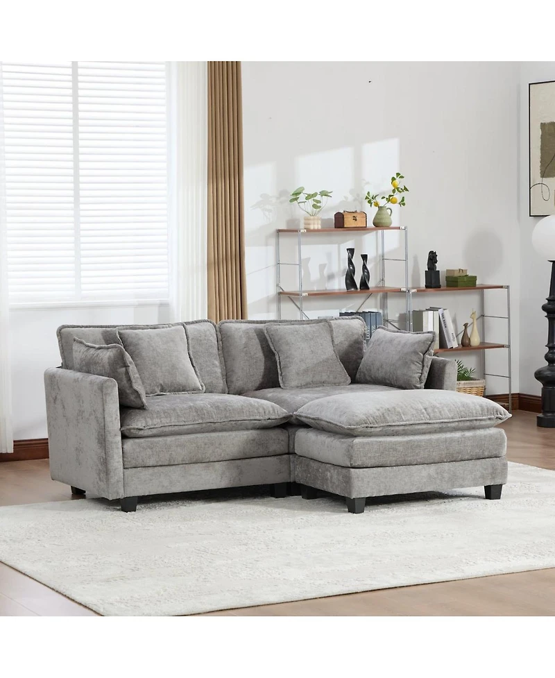 Streamdale Furniture Modular Cloud Sofa with Soft Chenille Fabric and Ergonomic Support
