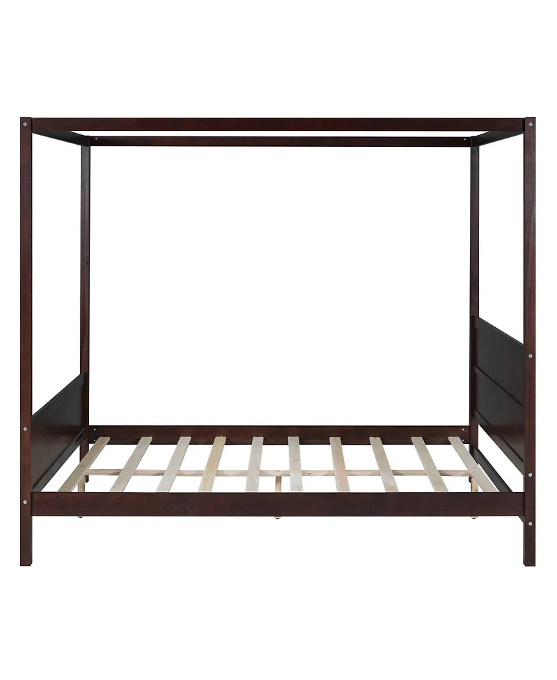 Streamdale Furniture Canopy Platform Bed with Headboard and Footboard