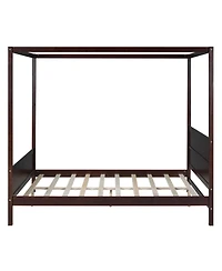 Streamdale Furniture Canopy Platform Bed with Headboard and Footboard
