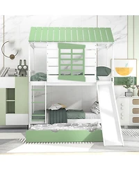Streamdale Furniture Bunk Bed with Slide and Trundle