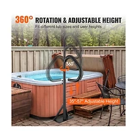 Sugift Hot Tub Handrail 360 Degree Rotatable Spa Side Rail Adjustable