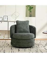 Streamdale Furniture 30''With Modern 360 Swivel Barrel Accent Chair with Pillow