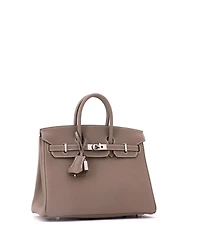 Pre-Owned HERMES Birkin 25 Handbag Togo with Palladium Hardware