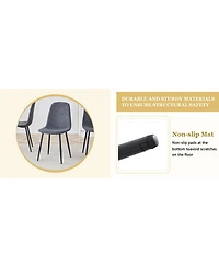 Streamdale Furniture 8-Piece Extendable Dining Set 59-71 inch Table with Linen Chairs