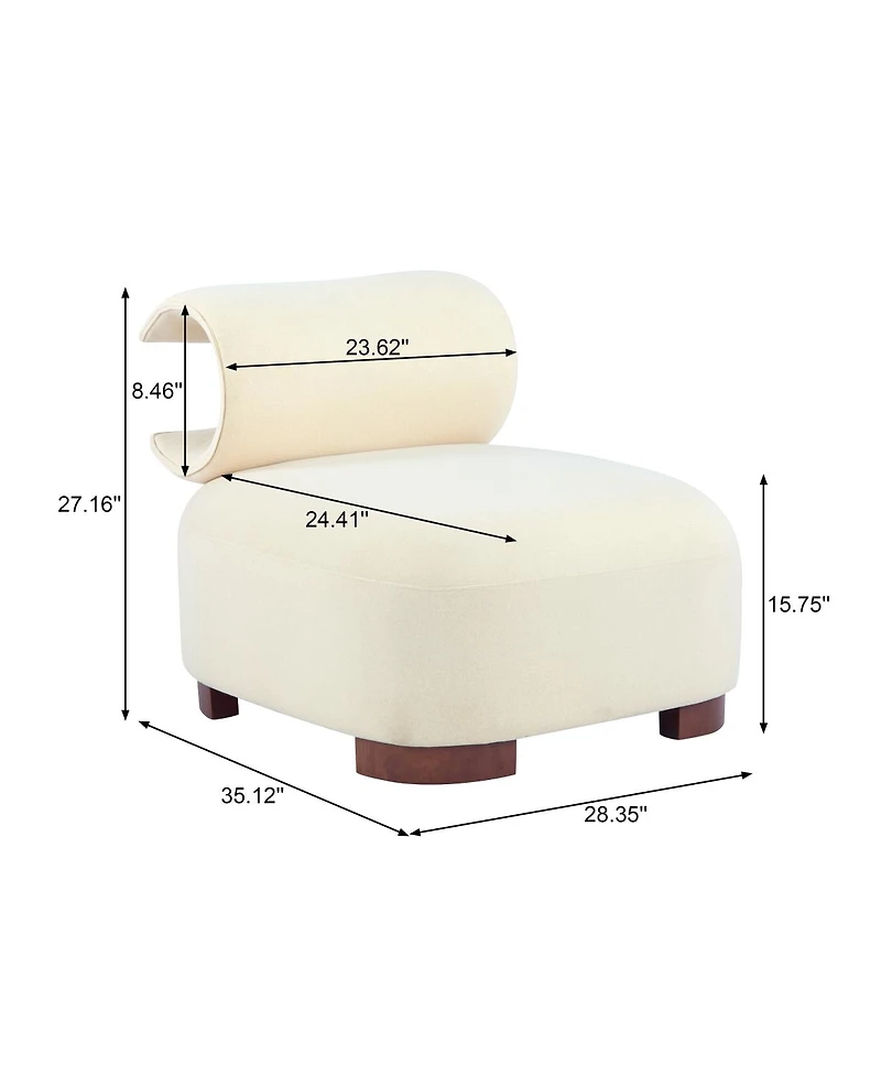 Streamdale Furniture Modern Polyester Accent Chair - Pet-Friendly and Durable