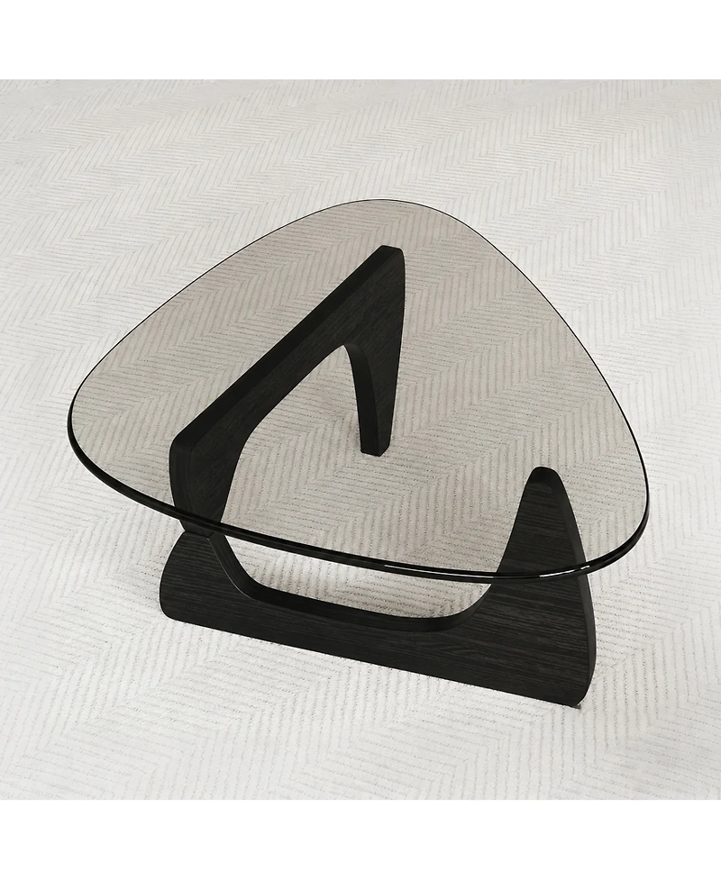 Streamdale Furniture Modern Mid-Century Glass Coffee Table 35.8'' x 25.6"