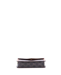 Pre-Owned Celine Triomphe Envelope Flap Wallet on Chain Triomphe Coated Canvas