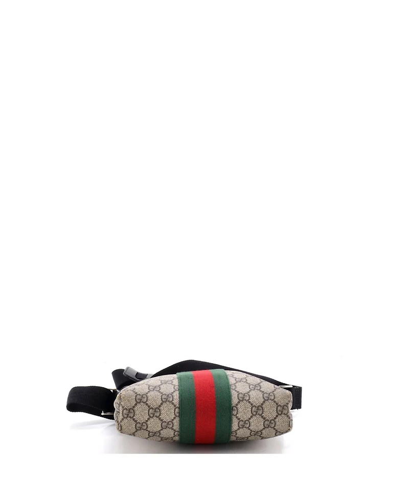 Pre-Owned Gucci Small Web Messenger Bag Gg Coated Canvas