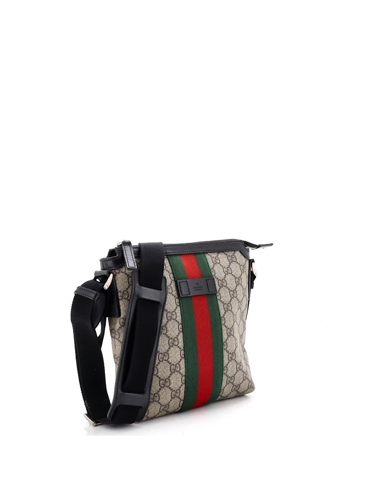 Pre-Owned Gucci Small Web Messenger Bag Gg Coated Canvas