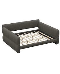 Streamdale Furniture King Size Upholstered Platform Bed with Usb