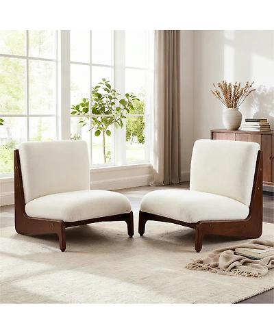 Streamdale Furniture Scott Living Moda Accent Chair with Solid Wood Frame Set of 2