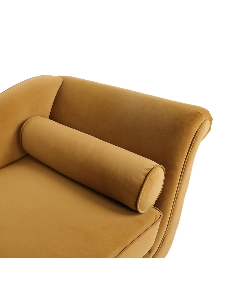 Streamdale Furniture Luxurious Velvet Chaise Lounge for Living Room or Entryway