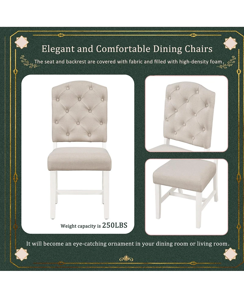 Streamdale Furniture Retro 2-Piece Upholstered Dining Chair Set
