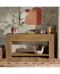 Tribesigns 70.9-Inch Console Tables for Entryway, Narrow Wooden Long Sofa Table Behind The Couch