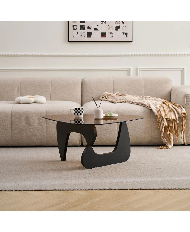 Streamdale Furniture Mid-Century Modern Farmhouse Wood Coffee Table