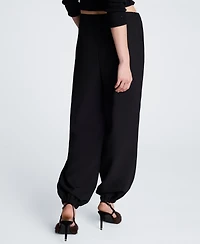 Kenneth Cole Women's Vision Twill Drawstring Jogger Pants