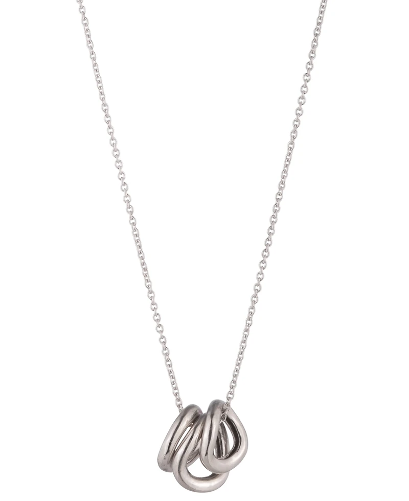 Lauren Ralph Lauren Sterling Silver-Plated Wave Motif Necklace