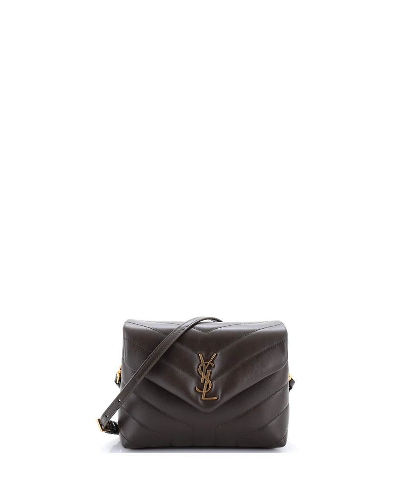 Pre-Owned Saint Laurent Toy Loulou Shoulder Bag Matelasse Chevron Leather