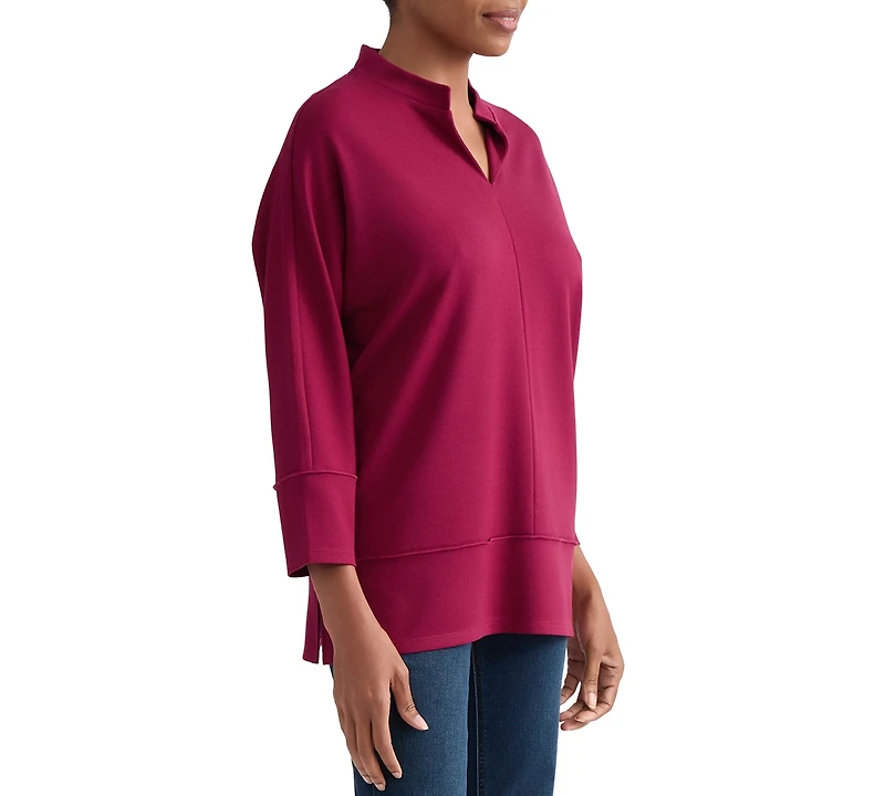 Jones New York Women's Johnny Collar Top